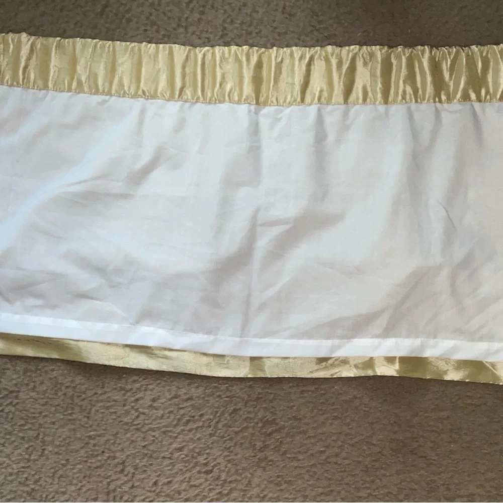 Peri Gold Sheen Textured Tiered Rod Pocket Elegant Window Valance Curtain 52x18